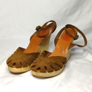 KORS Michael Kors Suede Wedge Sandals